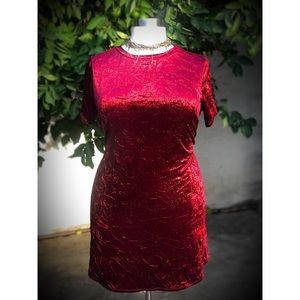 Lovesick Red Velvet shift dress
